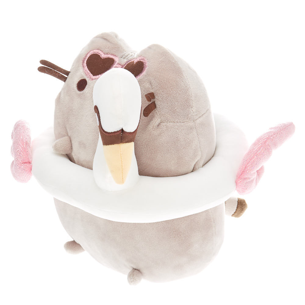 Peluche de taille moyenne bouée cygne Pusheen® - Gris,