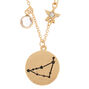 Gold Zodiac Pendant Necklace - Capricorn,