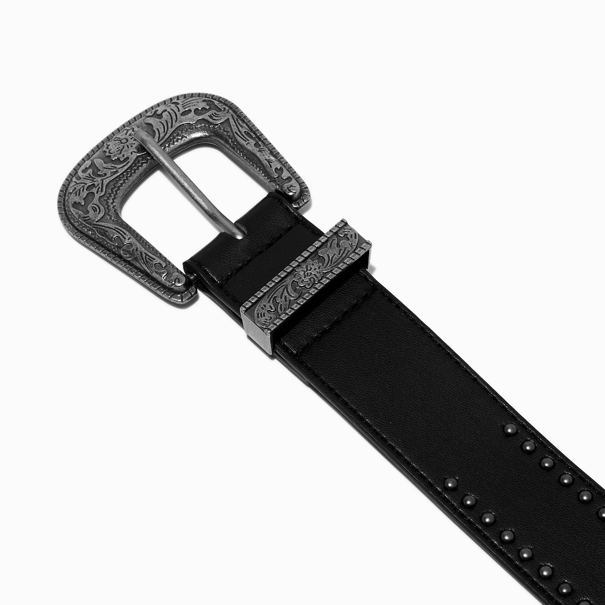 Black Western Belt - S/M,