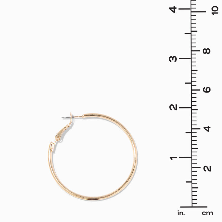 Gold Graduated Hinge Hoop Earrings - 3 Pack,
