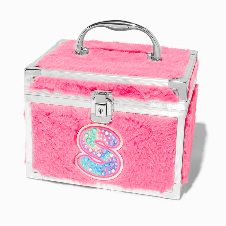 Bejeweled Initial Fuzzy Lock Box - S,