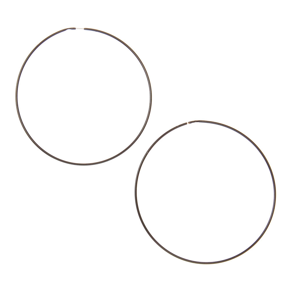 thin black hoop earrings