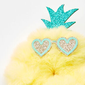 Medium Faux Fur Pineapple Face Hair Scrunchie,