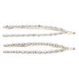 Silver Rhinestone Pearl Open Bobby Pins - 2 Pack,