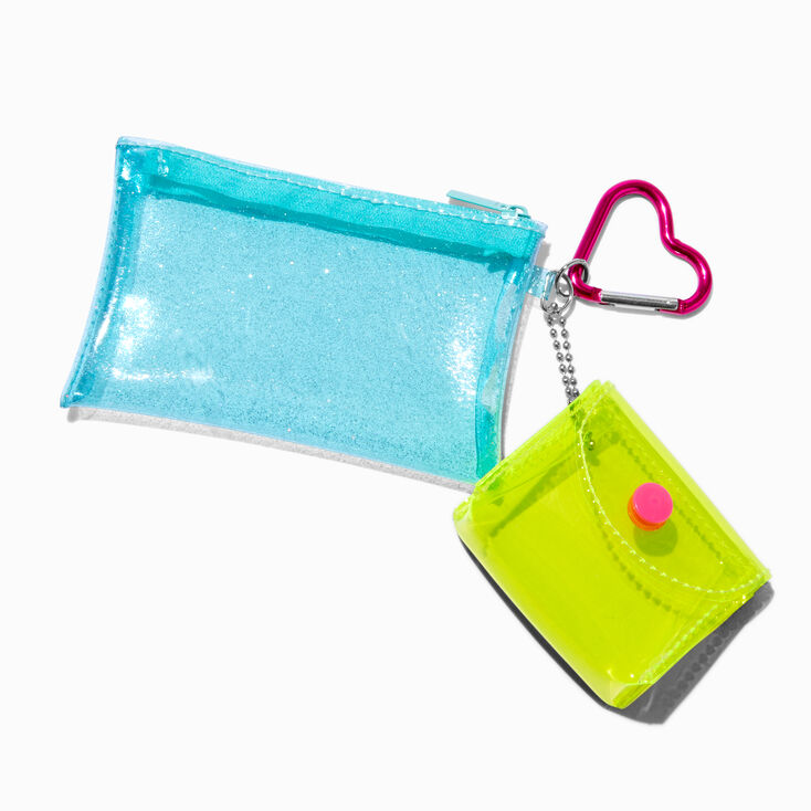 Teal &amp; Green Clear Coin Purse Set - 2 Pack,