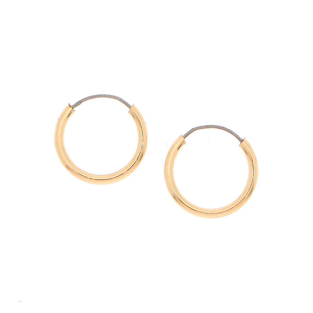 Gold Graduated Hinge Hoop Earrings 3 Pack  Claires US