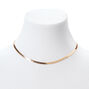 Gold-tone Herringbone Chain Necklace,