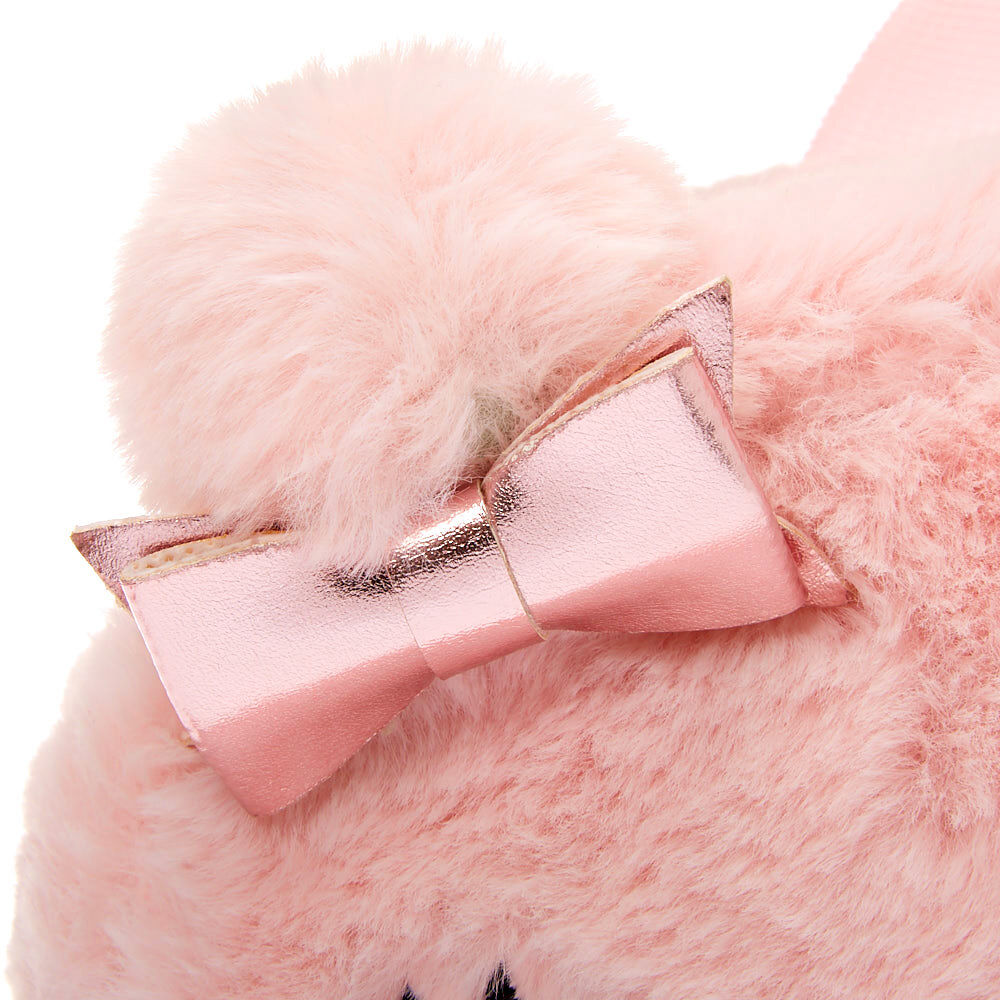 Pink Bear Furry Backpack,