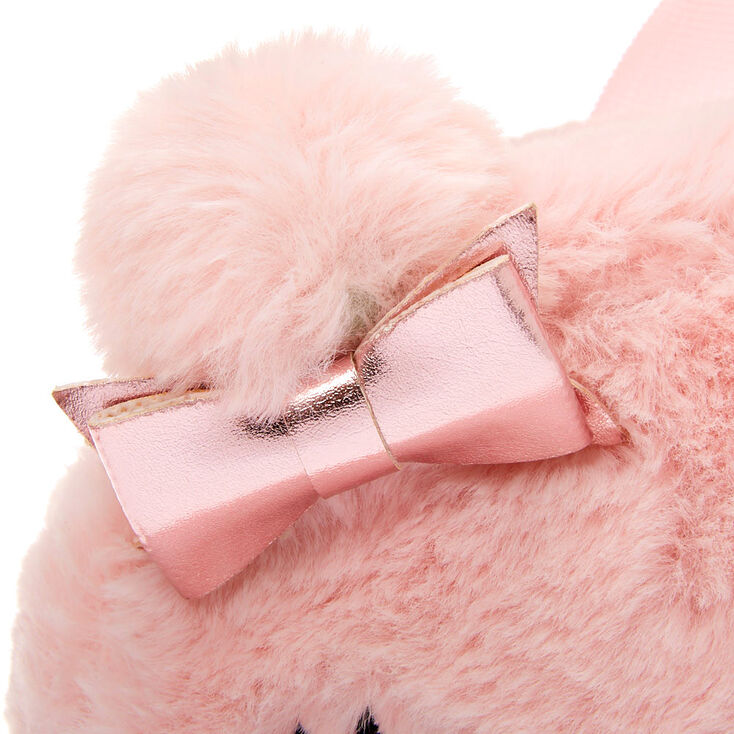 Pink Bear Furry Backpack,