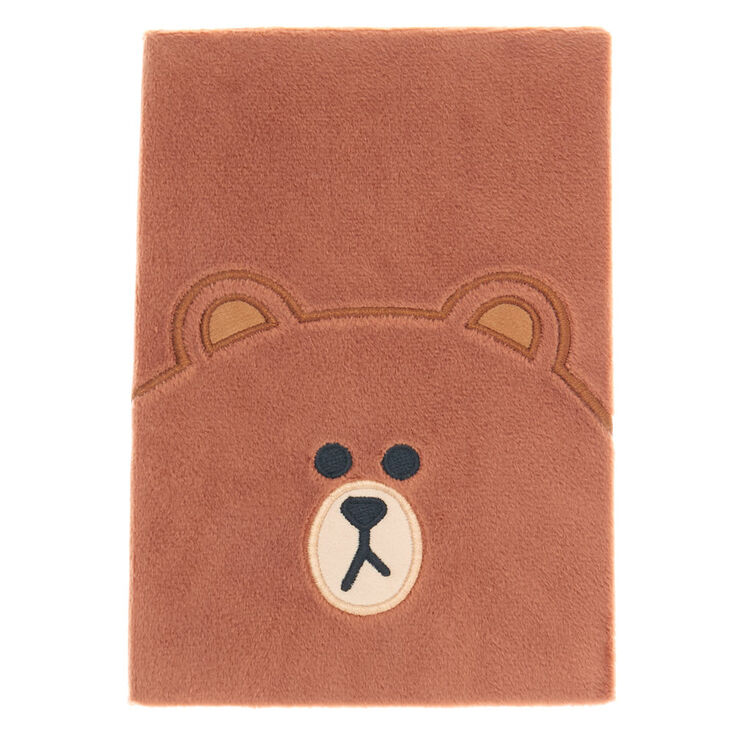 LINE FRIENDS&copy; Brown A5 Plush Notebook &ndash; Brown,