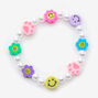 Happy Smiles Beaded Stretch Bracelet,