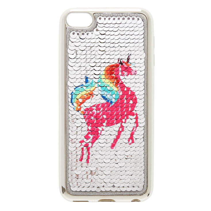 Rainbow Unicorn Reverse Sequin Ipod Touch Case Claire S Us