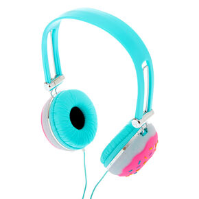 Glitter Donut Headphones - Turquoise,