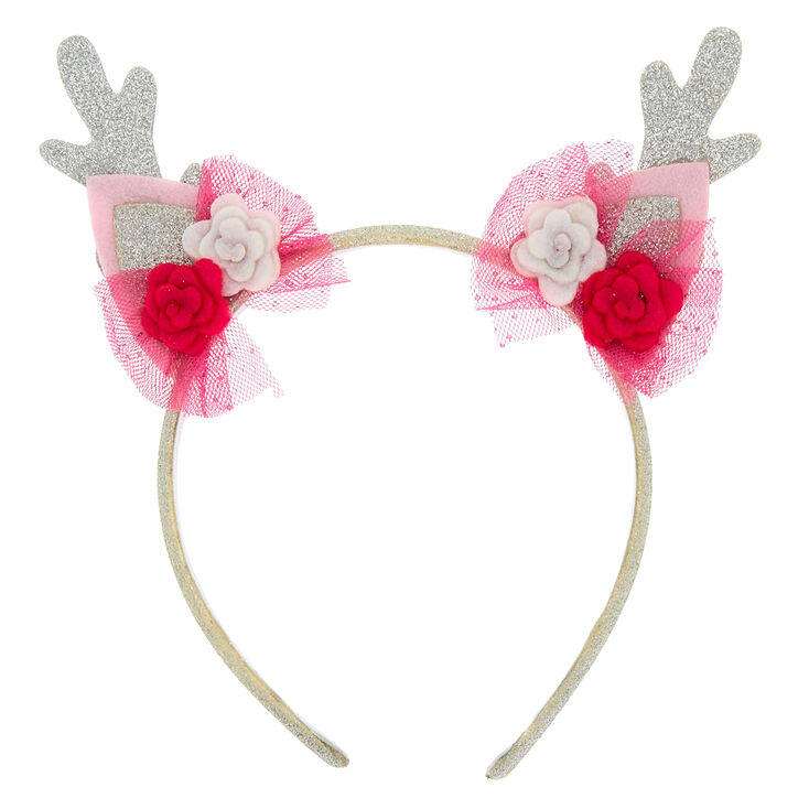 Claire&#39;s Club Deer Antlers Headband - Pink,