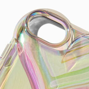 Coque de protection pour portable avec c&oelig;urs holographiques - Compatible avec iPhone&reg;&nbsp;6/7/8/SE,