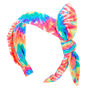 Neon Tie Dye Knotted Bow Headband,
