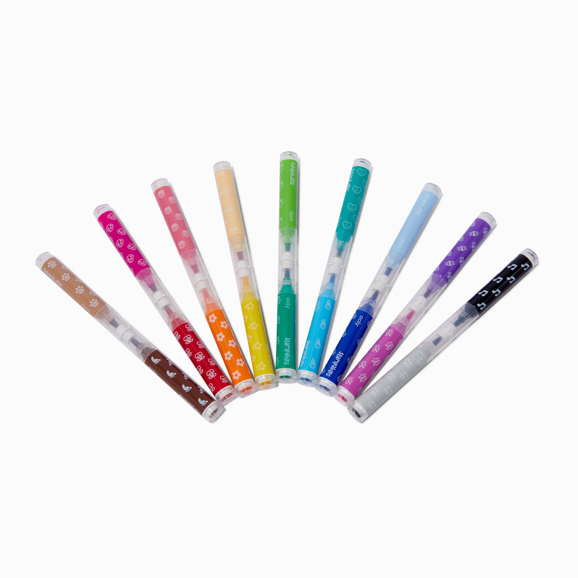 ooly® Stampables Double-Ended Brush & Stamp Markers - 18 Pack,