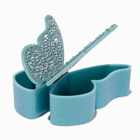 Embellished Blue Butterfly Hinged Box,
