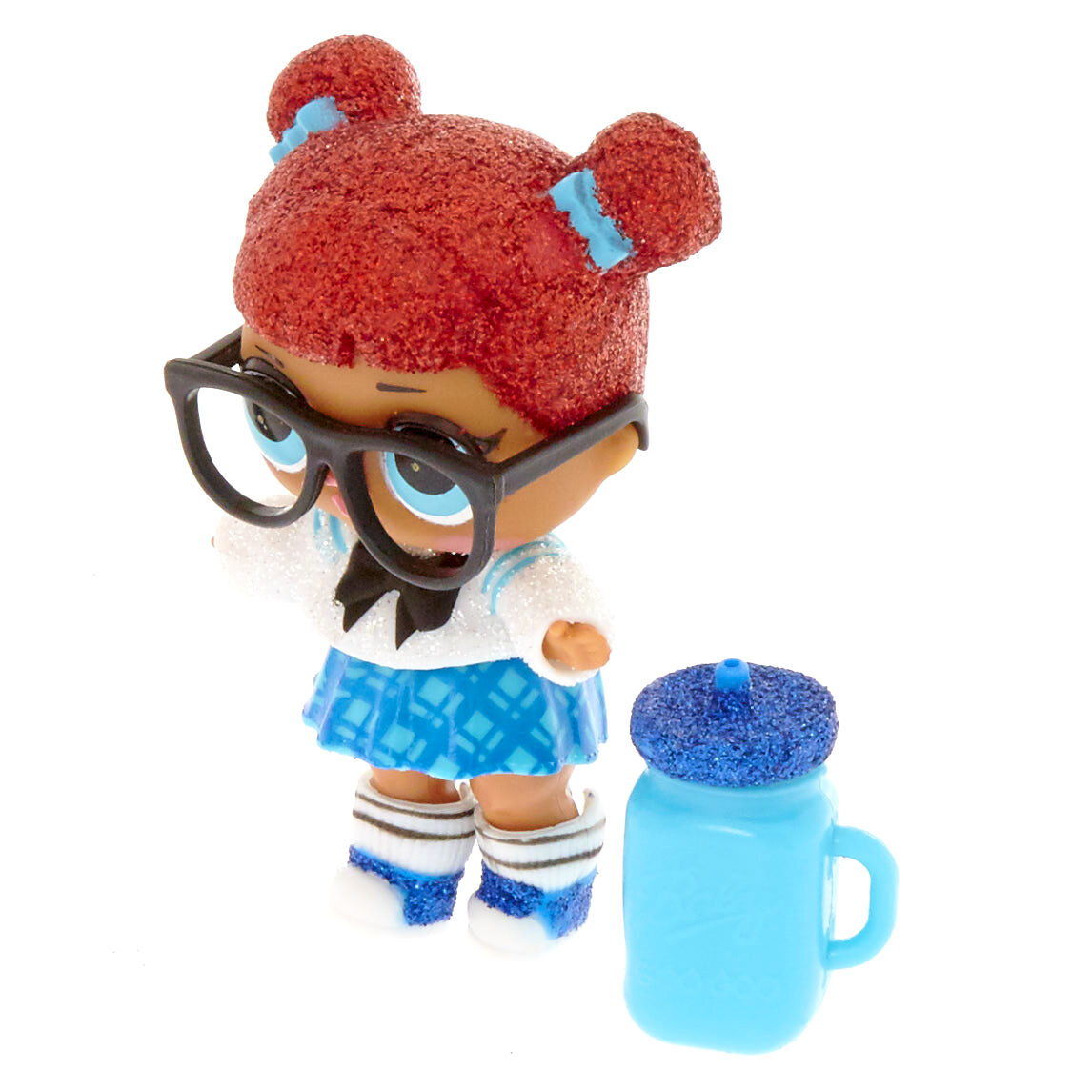 lol doll blue glitter hair