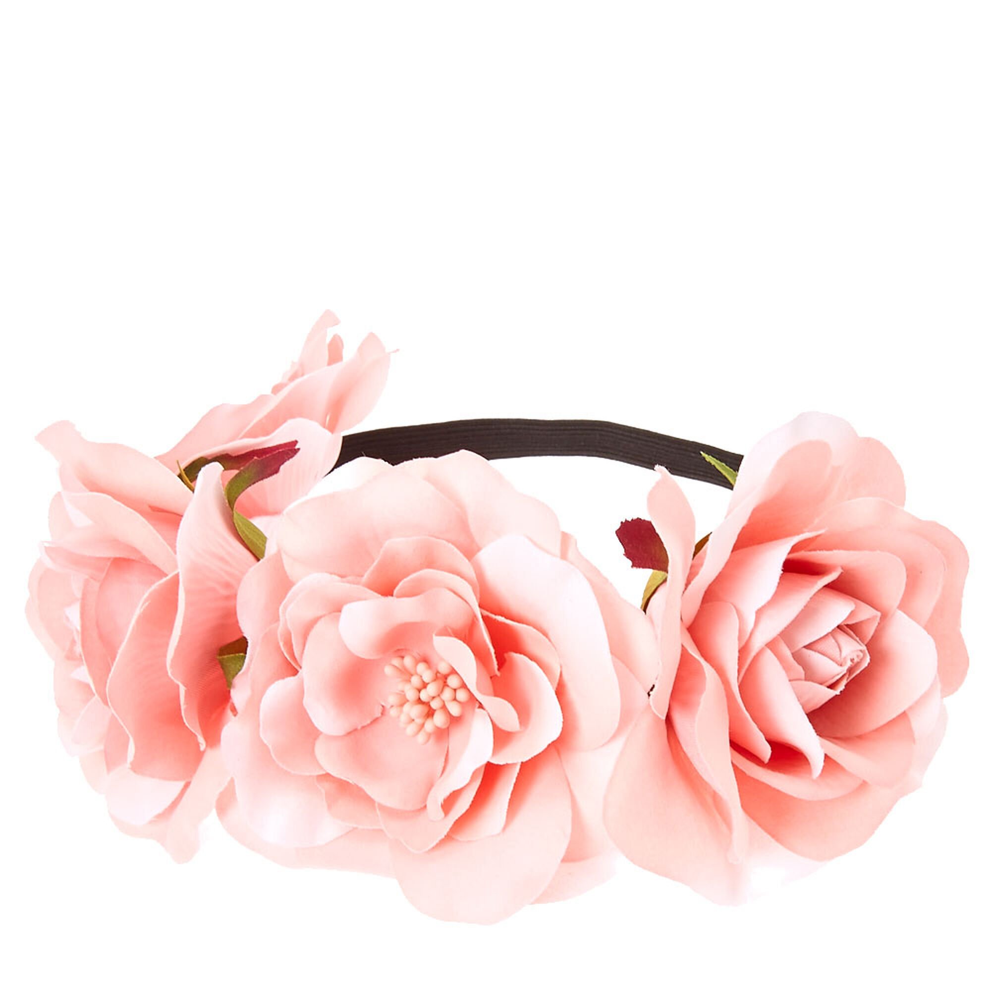 Blush Floral Stretch Flower Crown Claire S Us