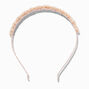 Rose Gold Pearl Flower Cluster Headband,