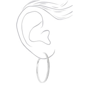 Silver-tone 50mm Hoop Earrings - 3 Pack,