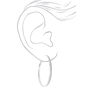Silver-tone 50mm Hoop Earrings - 3 Pack,