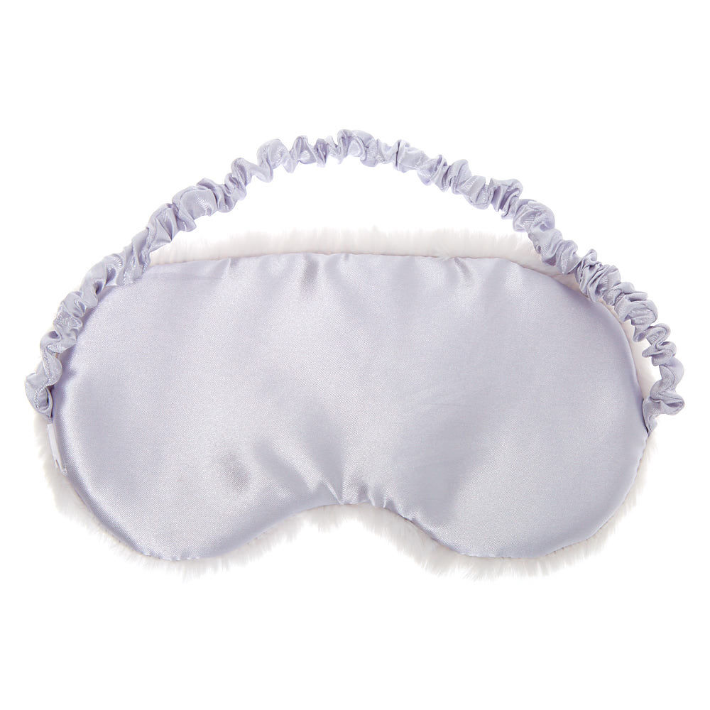 Plush Sequin Eyelash Sleeping Mask - Grey,