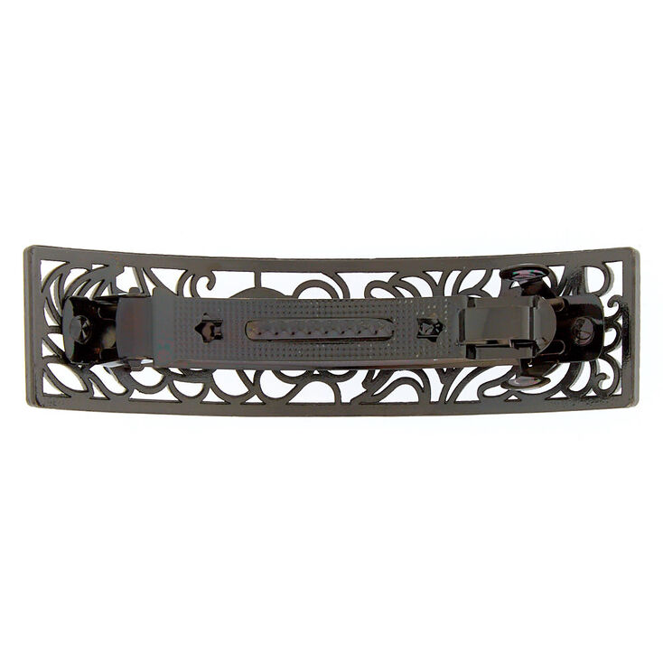 Barrette &agrave; cheveux arqu&eacute;e en filigrane couleur h&eacute;matite,