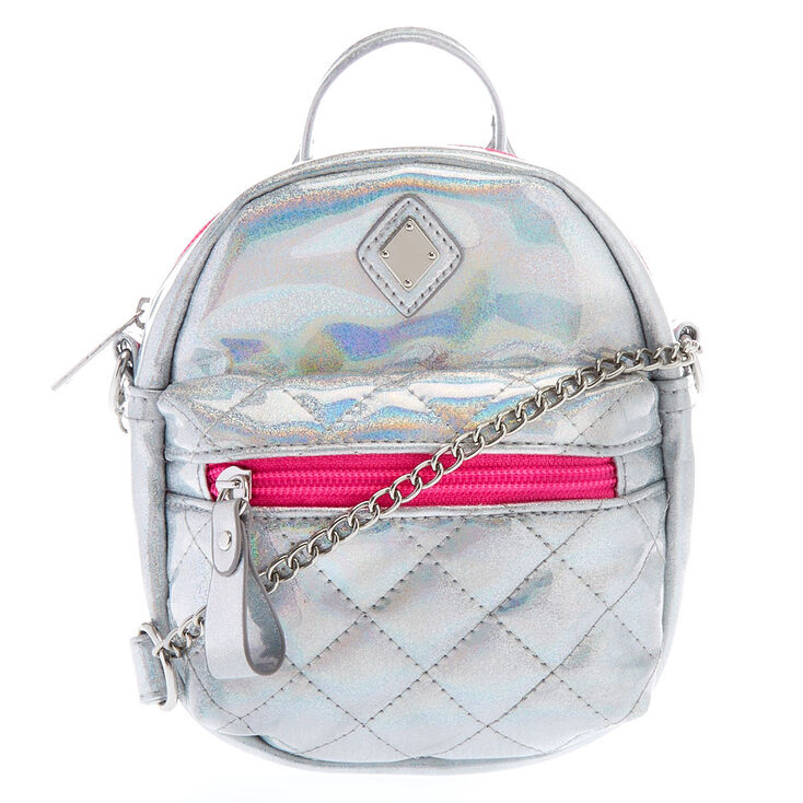 Iridescent Holographic Crossbody Bag | Claire's