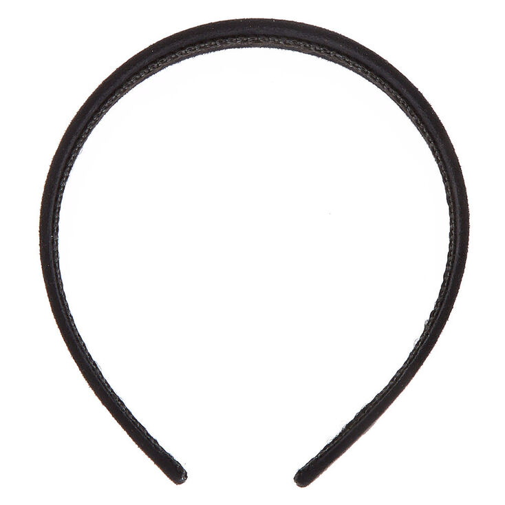 Wide Suede Headband - Black,