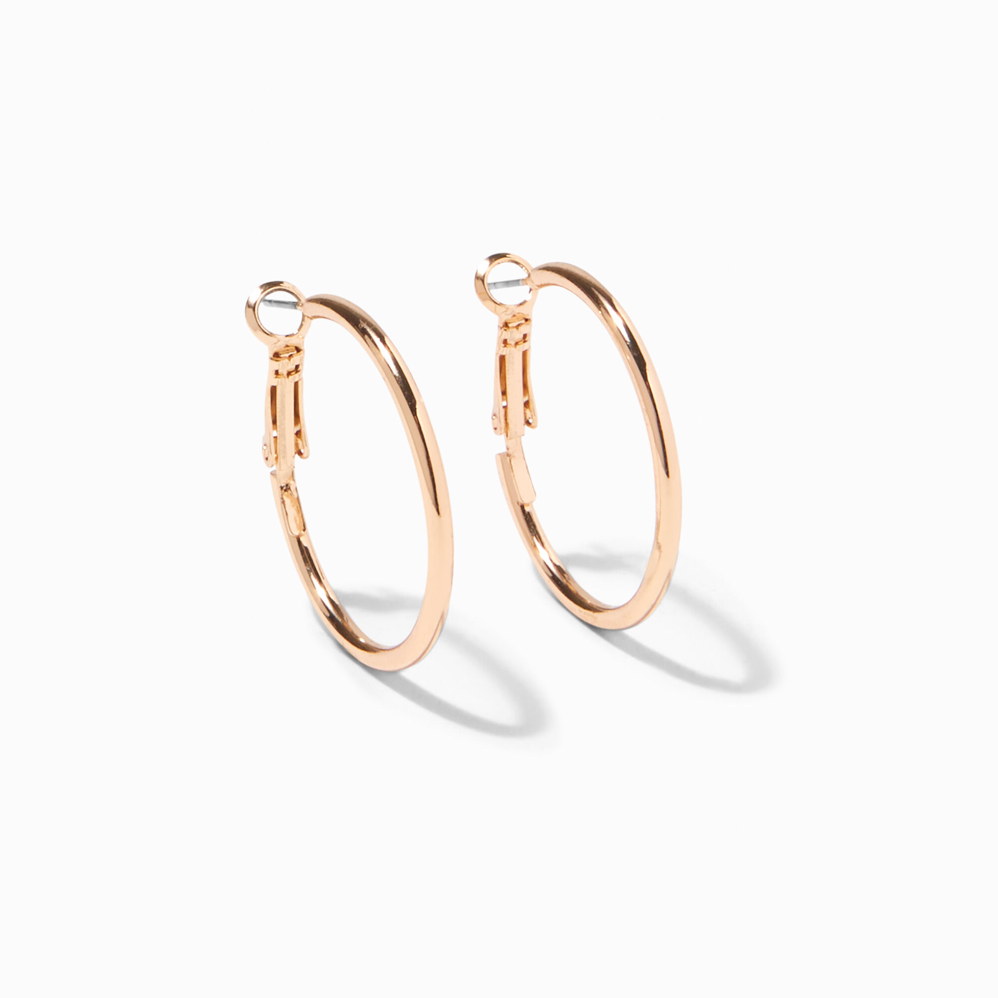 View Claires 30MM Hoop Earrings Gold information