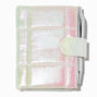 Mini carnet journal matelass&eacute; blanc,