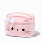 Claire&#39;s Club Pink Cat Furry Makeup Bag ,