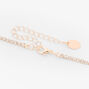 Rose Gold Crystal Waterfall Necklace &amp; 1&quot; Drop Earrings Set - 2 Pack,