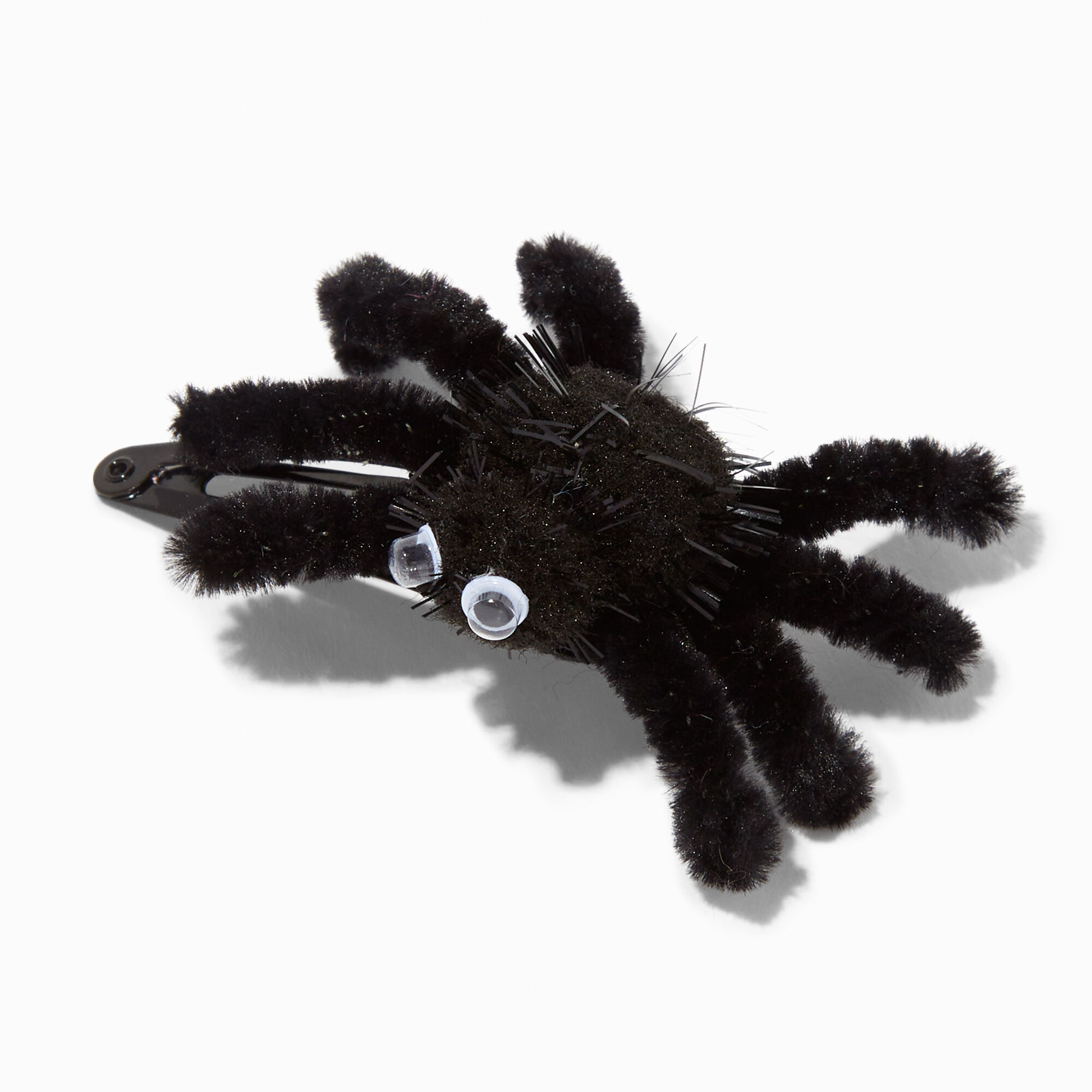 Black Fuzzy Spider Hair Clip,