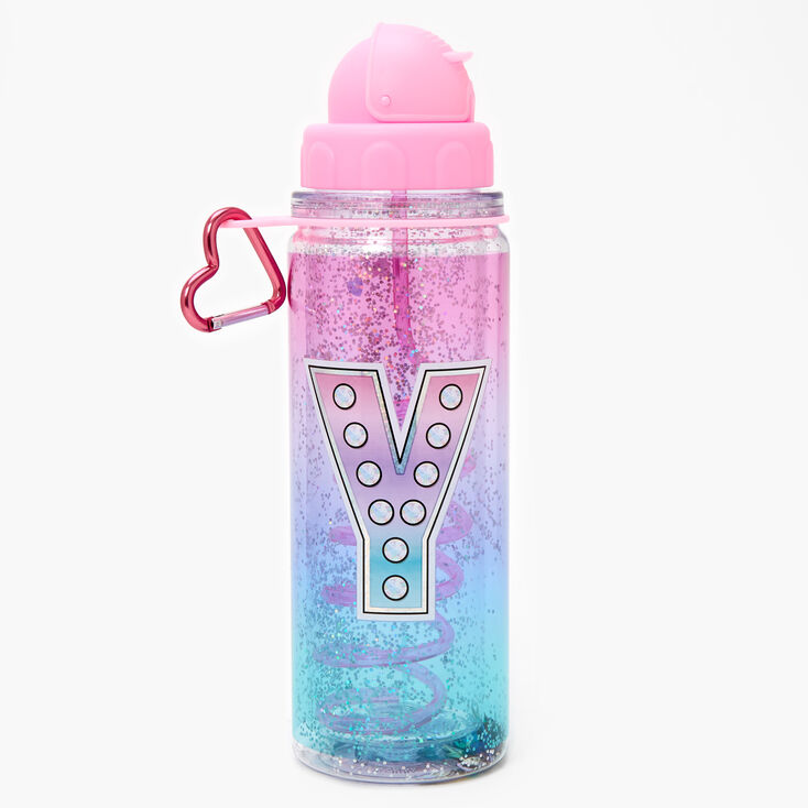 Initial Water Bottle - Pink, Y,