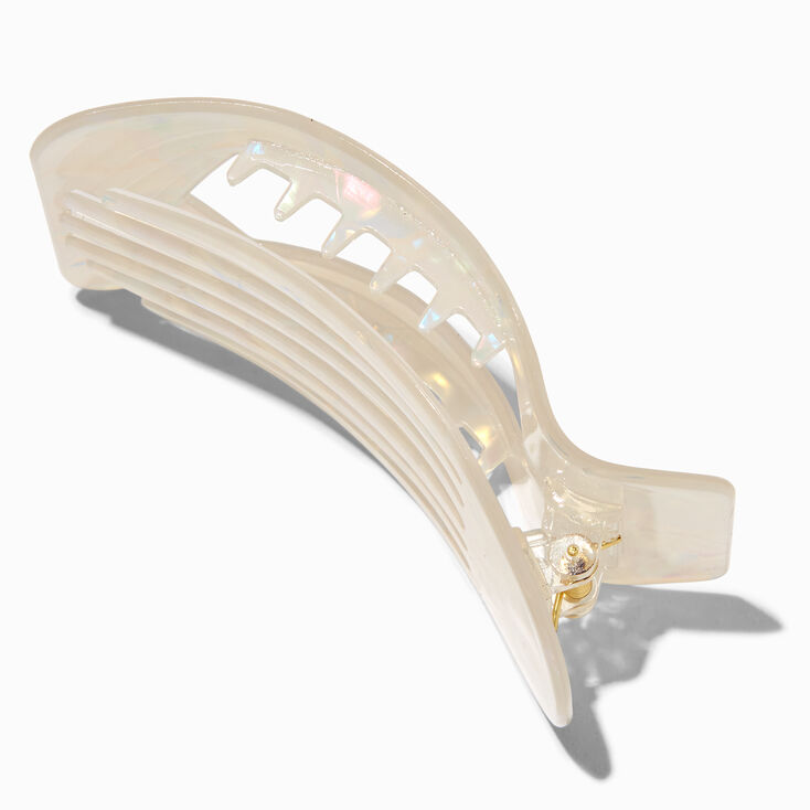 Ivory Marble Yoga Hair Claw,