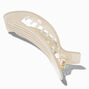Ivory Marble Yoga Hair Claw,