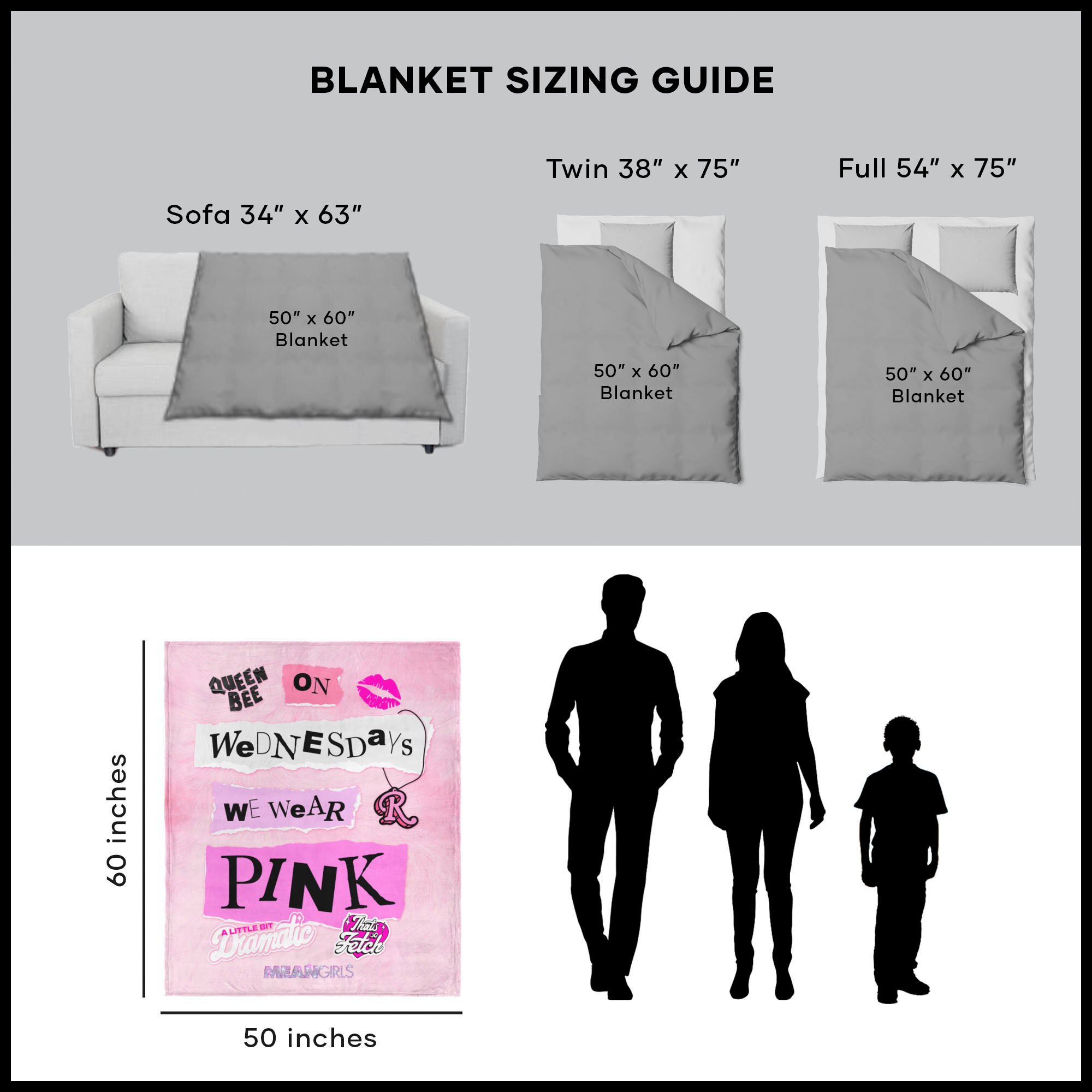 Mean Girls™ x Claire's Pink Silk Touch Throw Blanket,
