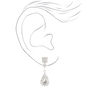 Silver-tone Cubic Zirconia Teardrop Jewellery Set - 3 Pack,