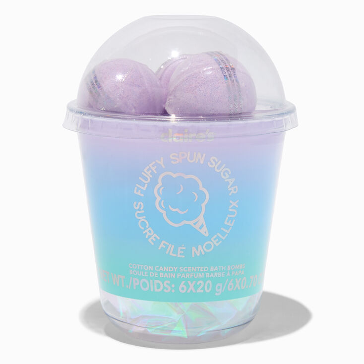 Fluffy Spun Sugar Bath Bomb Set - 6 Pack,
