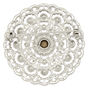 Broche m&eacute;daillon avec strass couleur argent&eacute;,