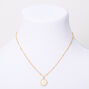 Gold Shell Initial Pendant Necklace - E,