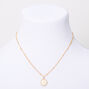 Gold Shell Initial Pendant Necklace - E,