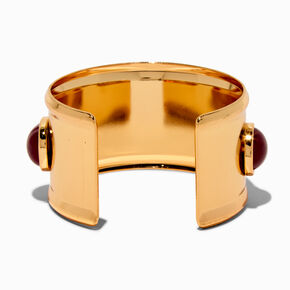 Burgundy Stone Cuff Bracelet,