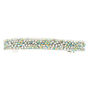 Barrette pour cheveux bling bling holographique couleur argent&eacute;,
