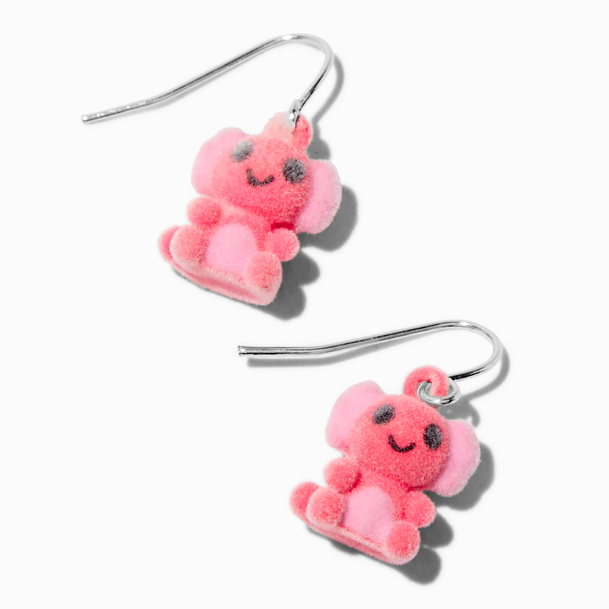 View Claires Fuzzy Axolotl 1 Drop Earrings Pink information