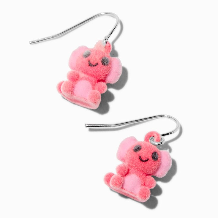 Fuzzy Pink Axolotl 1" Drop Earrings