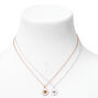 Mixed Metal Happy Face Daisy Pendant Necklace Set &#40;2 Pack&#41;,
